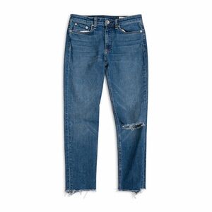 Rag & Bone Nina High Rise Ankle Skinny‎ Raw Hem Jeans Size 26